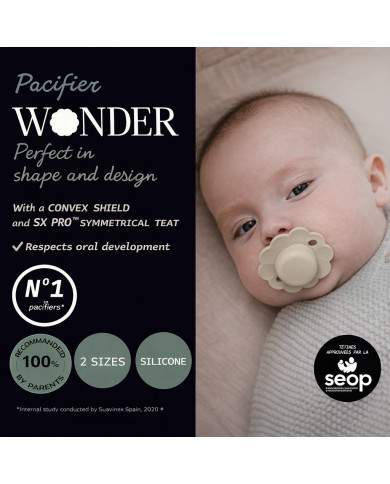 SUAVINEX Fiziologinis Čiulptukas SX PRO Wonder 0-6 mėn., 2 vnt. - Mauve/Mauve Chalk