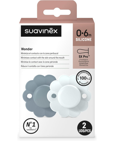 SUAVINEX Fiziologinis Čiulptukas SX PRO Wonder 0-6 Mėn. - 2 vnt