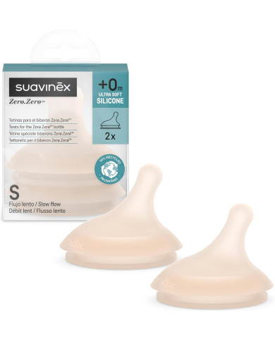 SUAVINEX Lėtos Srovės Žindukai Zero Zero Anti-Colic Buteliukams