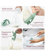 MOMCOZY Pieno Saugojimo Talpa, 950 ml, Žalia - Sandari ir Daugiafunkcė