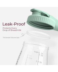 MOMCOZY Pieno Saugojimo Talpa, 950 ml, Žalia - Sandari ir Daugiafunkcė