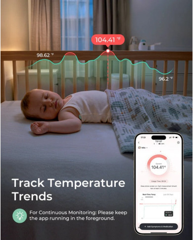 Momcozy Išmanusis Kūdikio Termometras – Tikslumas ir Kontrolė