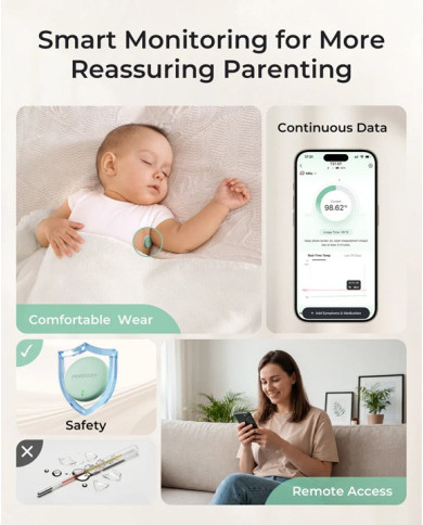 Momcozy Išmanusis Kūdikio Termometras – Tikslumas ir Kontrolė