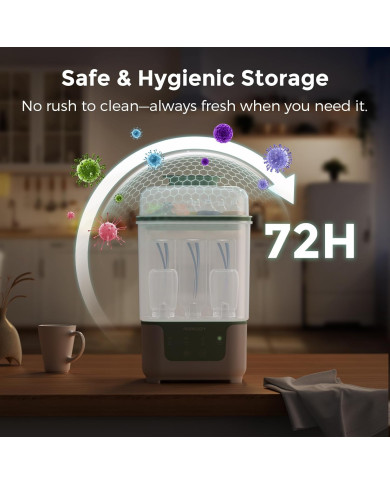 MOMCOZY BS04 4-in-1 Buteliukų Sterilizatorius su Džiovykle