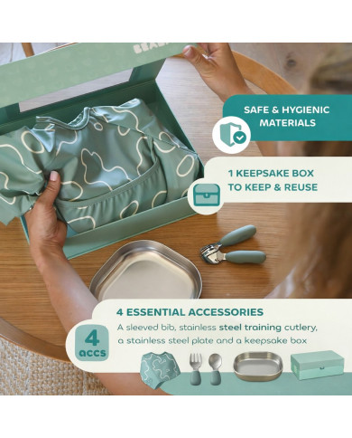 BEABA Pirmasis Maitinimo Rinkinys Kūdikui – Sage Green