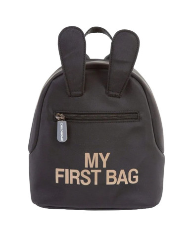 CHILDHOME Vaikiška Kuprinė My First Bag Black/Gold - Pirma Kuprinė Jūsų Mažyliui