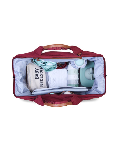 CHILDHOME Didelis Mamos Reikmenų Krepšys - Mommy Bag Signature Urban Burgund