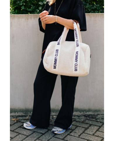 CHILDHOME MOMMY CLUB Mamos Krepšys - Signature Teddy Off White