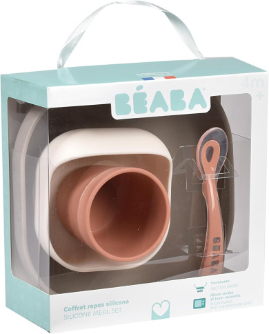 BEABA Silikoninis Pietų Rinkinys, Terracotta - 4 vnt.