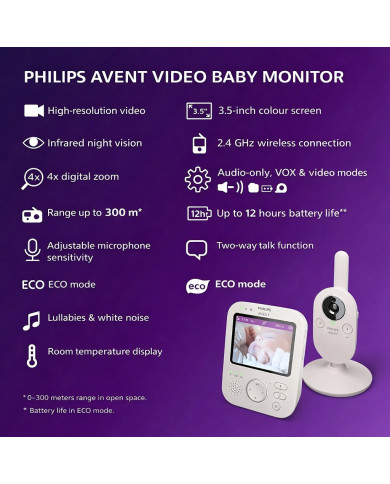 PHILIPS AVENT VIDEO AUKLĖ SCD891 – Patikima Kūdikio Priežiūra
