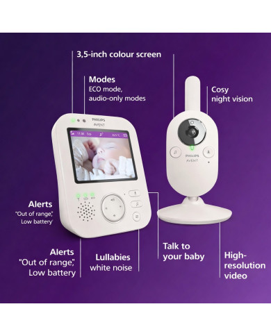 PHILIPS AVENT VIDEO AUKLĖ SCD891 – Patikima Kūdikio Priežiūra