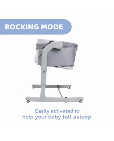 CHICCO NEXT2ME MAGIC EVO LOPŠIUKAS, LIGHT GREY - Komfortas ir Saugumas