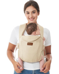 MOMCOZY Ergonominė Kūdikio Nešioklė WEESNUG - Cotton Khaki