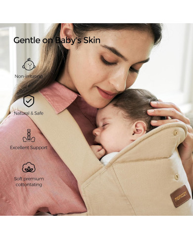MOMCOZY Ergonominė Kūdikio Nešioklė WEESNUG - Cotton Khaki
