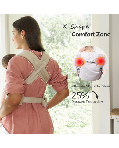 MOMCOZY Ergonominė Kūdikio Nešioklė WEESNUG - Cotton Khaki