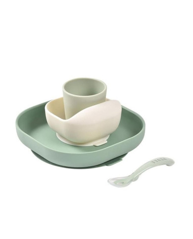 BEABA Silikoninis 4 vnt. Pietų Rinkinys – Sage Green | Kinderland