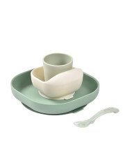 BEABA Silikoninis 4 vnt. Pietų Rinkinys – Sage Green | Kinderland