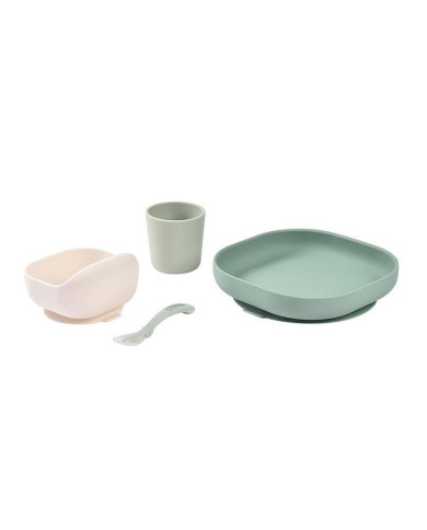 BEABA Silikoninis 4 vnt. Pietų Rinkinys – Sage Green | Kinderland