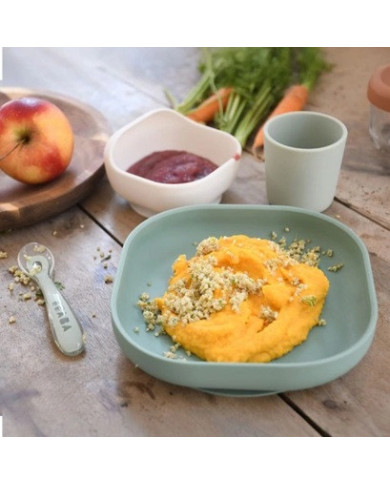 BEABA Silikoninis 4 vnt. Pietų Rinkinys – Sage Green | Kinderland