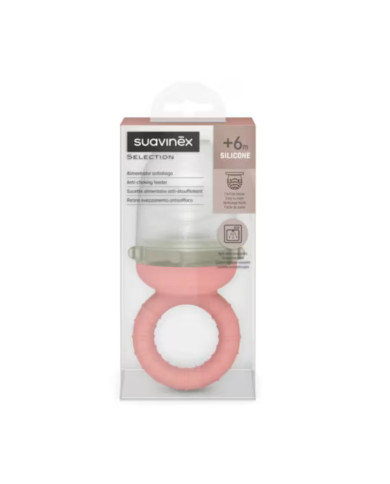 SUAVINEX SILIKONINIS KŪDIKIŲ MAITINTUVAS, NUO 6 MĖN., ROSE