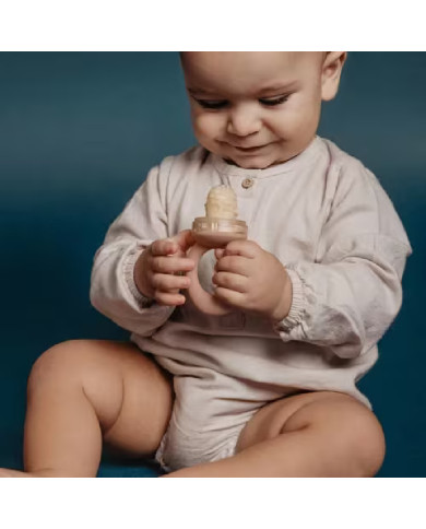 SUAVINEX SILIKONINIS KŪDIKIŲ MAITINTUVAS, NUO 6 MĖN., GREEN