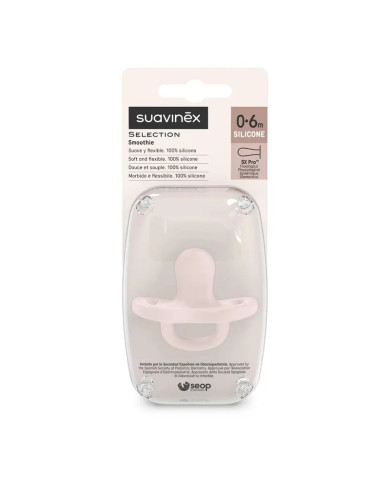 SUAVINEX SIMETRINIS FIZIOLOGINIS SILIKONINIS ČIULPTUKAS SX PRO, 0-6 MĖN., ESSENCE ROSE