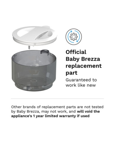 BABY BREZZA PRO ADVANCE PIENO MILTELIŲ TALPA SU DANGČIU, WHITE