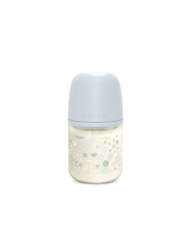 SUAVINEX STIKLINIS ANTI-COLIC BUTELIUKAS SX PRO SU LĖTOS SROVĖS  FIZIOLOGINIU ŽINDUKU, 120 ML, NUO 0 MĖN., WONDERLAND BLUE