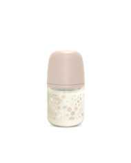 SUAVINEX STIKLINIS ANTI-COLIC BUTELIUKAS SX PRO SU LĖTOS SROVĖS  FIZIOLOGINIU ŽINDUKU, 120 ML, NUO 0 MĖN., WONDERLAND PINK
