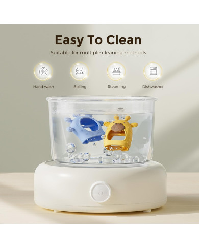 MOMCOZY Silikoninis Kramtukas Kūdikiams, Geltonas