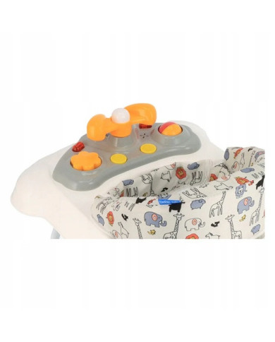 BABY MIX Vaikštynė su silikoniniais ratukais, Grey