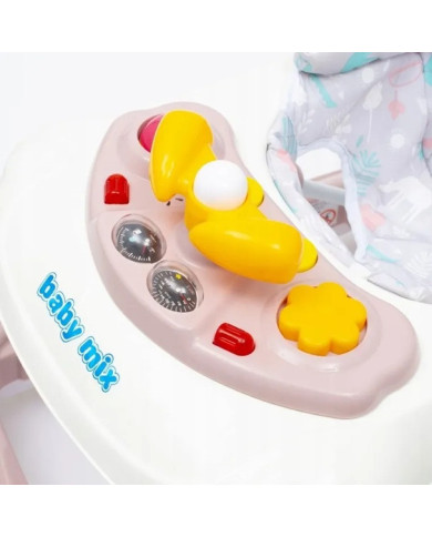 BABY MIX Vaikštynė su Silikoniniais Ratukais, Pink