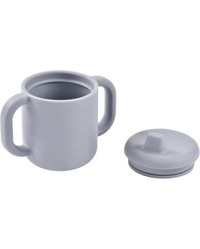 BEABA Silikoninis 2-in-1 Mokomasis Puodelis, Pebble