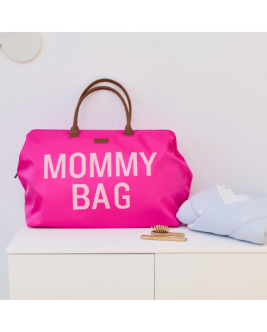 CHILDHOME Mommy Bag - Didelis Mamos Reikmenų Krepšys, Pop Pink