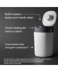 TOMMEE TIPPEE TWIST AND CLICK ADVANCED SAUSKELNIŲ KONTEINERIO IR 12 VNT. KASEČIŲ RINKINYS, WHITE