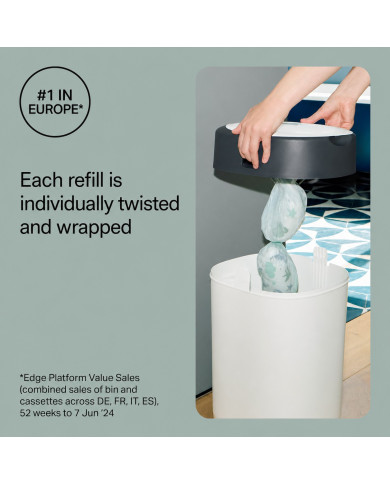 TOMMEE TIPPEE TWIST AND CLICK ADVANCED SAUSKELNIŲ KONTEINERIO IR 12 VNT. KASEČIŲ RINKINYS, WHITE