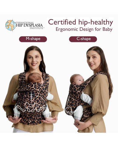 MOMCOZY Ergonominė Kūdikio Nešioklė - Leopardas