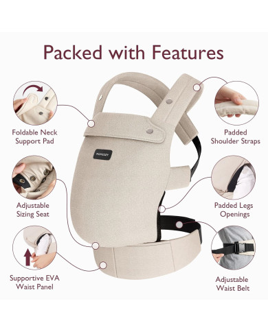 MOMCOZY Ergonominė Kūdikio Nešioklė - Smėlinė