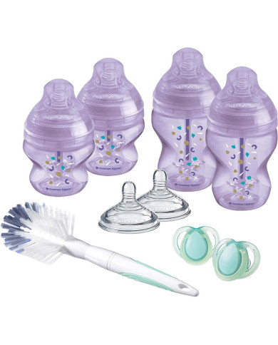 TOMMEE TIPPEE ADVANCED ANTI-COLIC MAITINIMO PRADŽIOS RINKINYS, PURPLE