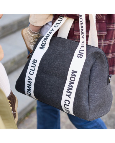 CHILDHOME MOMMY CLUB MAMOS KREPŠYS, SIGNATURE CANVAS BLACK