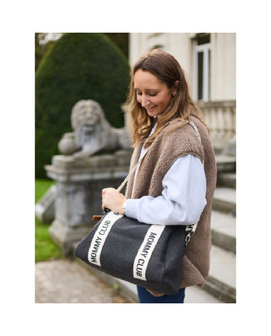 CHILDHOME MOMMY CLUB MAMOS KREPŠYS, SIGNATURE CANVAS BLACK