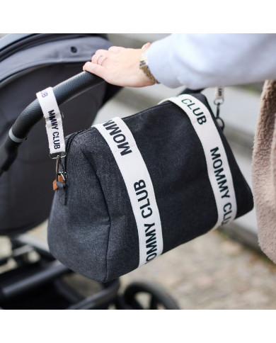 CHILDHOME MOMMY CLUB MAMOS KREPŠYS, SIGNATURE CANVAS BLACK