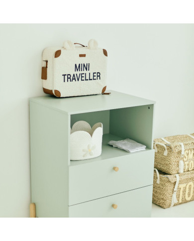 CHILDHOME MINI TRAVELLER VAIKIŠKAS LAGAMINĖLIS, TEDDY OFF WHITE