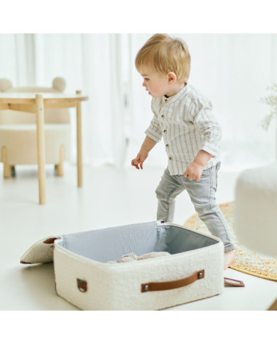 CHILDHOME MINI TRAVELLER VAIKIŠKAS LAGAMINĖLIS, TEDDY OFF WHITE