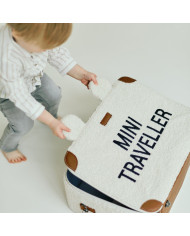 CHILDHOME MINI TRAVELLER VAIKIŠKAS LAGAMINĖLIS, TEDDY OFF WHITE