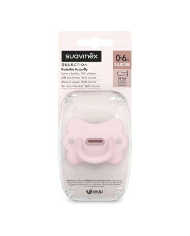 SUAVINEX COLOUR ESSENCE BUTTERFLY FIZIOLOGINIUS ČIULPTULAS SX PRO, 0–6 MĖN., PINK