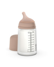 SUAVINEX ZERO ZERO ANTI-COLIC BUTELIUKAS SU VIDUTINĖS SROVĖS ŽINDUKU, 270 ML, NUO +3 MĖN., DEEP