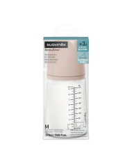 SUAVINEX ZERO ZERO ANTI-COLIC BUTELIUKAS SU VIDUTINĖS SROVĖS ŽINDUKU, 270 ML, NUO +3 MĖN., DEEP