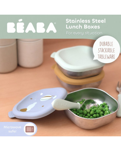 BEABA Daugiafunkciai Nerūdijančio Plieno Maisto Indeliai – Adventure
