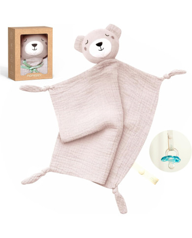 MOMCOZY rožinis medvilninis meškiukas-migdukas kūdikiui